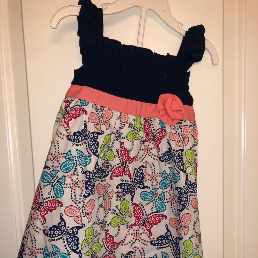 Girls summer dress butterflies 2 piece
